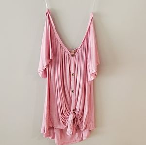 Magnolia south, off the shoulder tie top